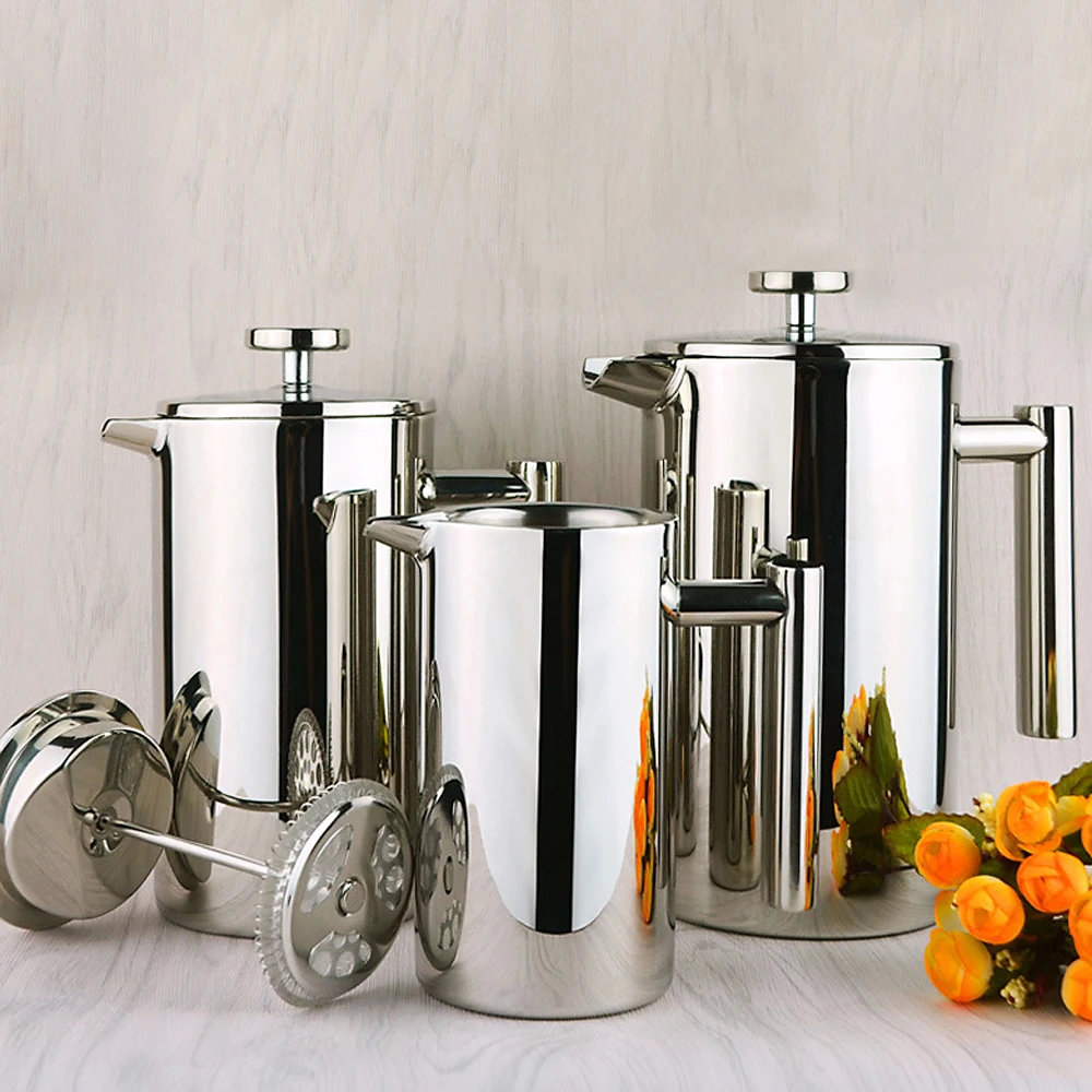 Press Coffee Maker Stainless Steel Coffee Percolator Pot Portable Large Capacity Manual Cafetiere Coffee Containers
Press Coffee Maker Stainless Steel Coffee Percolator Pot Portable Large Capacity Manual Cafetiere Coffee Containers