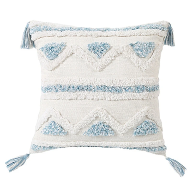 34YB Bohemian Macrame Tufted Tassel Long Throw Pillow Case Blue Beige Textured Fringe Tribal Decorative Cushion Cover
34YB Bohemian Macrame Tufted Tassel Long Throw Pillow Case Blue Beige Textured Fringe Tribal Decorative Cushion Cover