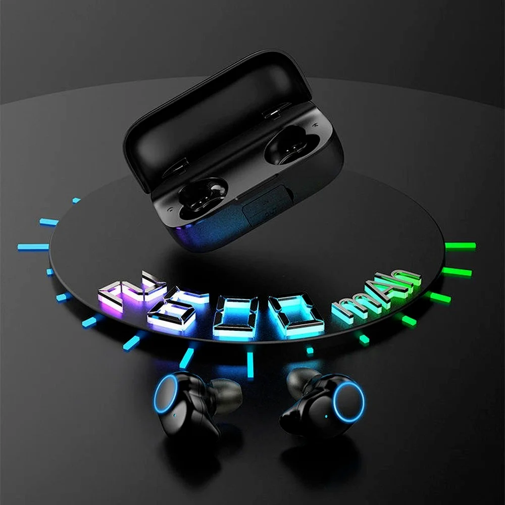 Wireless Earbuds Bluetooth 5.0 TWS Digital Display Headset IPX5 Waterproof Stereo Bass with Power Supply 
Wireless Earbuds Bluetooth 5.0 TWS Digital Display Headset IPX5 Waterproof Stereo Bass with Power Supply