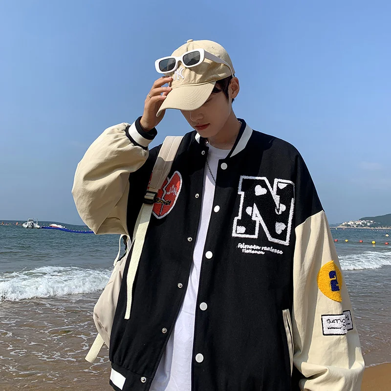 Trendy brand stitched Embroidered Baseball suit men's and women's ins Street loose jacket couple's sportswear
Trendy brand stitched Embroidered Baseball suit men's and women's ins Street loose jacket couple's sportswear