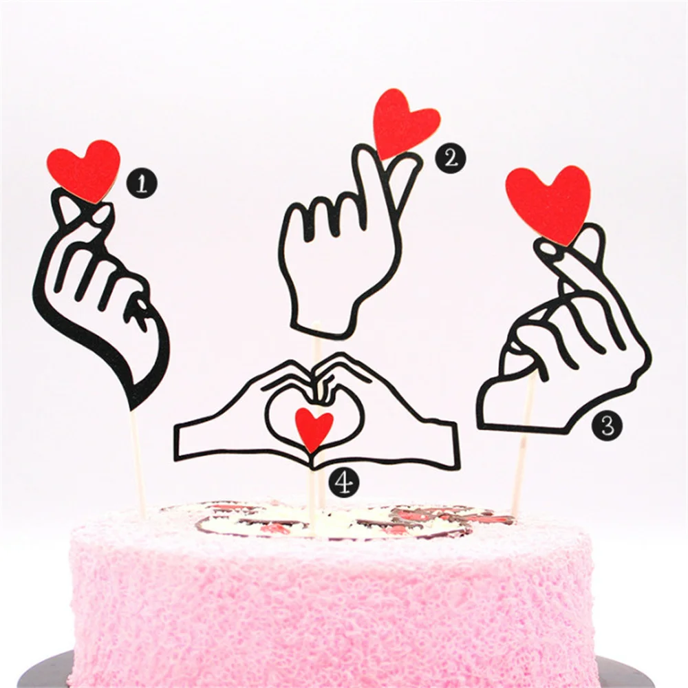 10pcs Red Heart Gesture Acrylic Cake Topper Happy Valentine's Day Cake Flag for Birthday Wedding Anniversary Party Cupcake Decor
10pcs Red Heart Gesture Acrylic Cake Topper Happy Valentine's Day Cake Flag for Birthday Wedding Anniversary Party Cupcake Decor