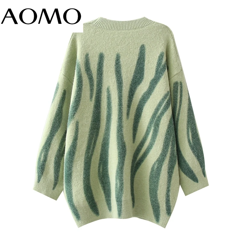 AOMO Women 2021 Fashion Stripe Knitted Sweater Jumper O Neck Female Elegant Oversize Pullovers Chic Tops QW40A
AOMO Women 2021 Fashion Stripe Knitted Sweater Jumper O Neck Female Elegant Oversize Pullovers Chic Tops QW40A