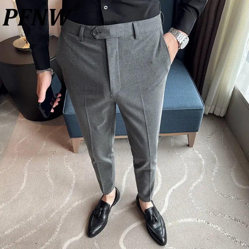 PFNW Men's Slim Fit Oversized Suit Business Casual Suit Pants Autumn Winter New Classic Gray Elegant Large Coazy Trousers 2Z0014
PFNW Men's Slim Fit Oversized Suit Business Casual Suit Pants Autumn Winter New Classic Gray Elegant Large Coazy Trousers 2Z0014