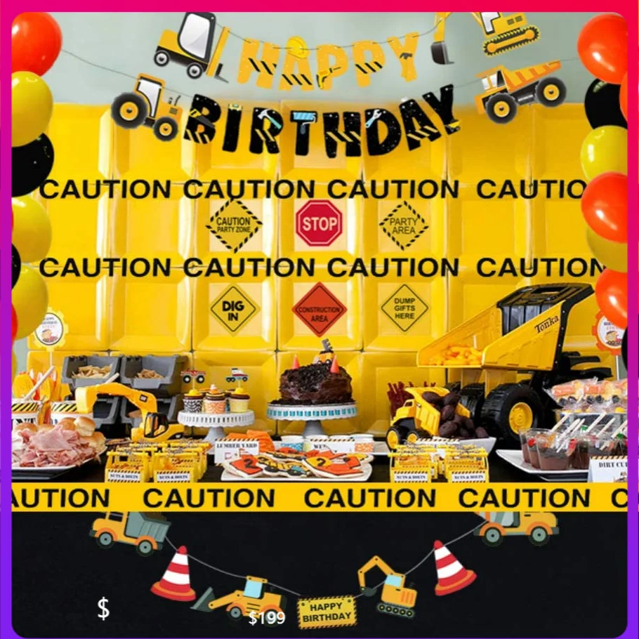 Construction Truck Party Theme Decoration Engineering Truck Birthday Flag Banner Honeycomb Balloon Birthday Decoration
Construction Truck Party Theme Decoration Engineering Truck Birthday Flag Banner Honeycomb Balloon Birthday Decoration