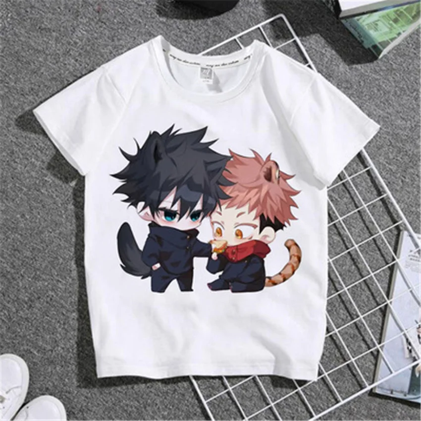 Takerlama Jujutsu Kaisen T-shirt Yuji Itadori Gojo Summer Cotton Tees Tops Anime Clothes For Adult Kids Parent-child Outfits
Takerlama Jujutsu Kaisen T-shirt Yuji Itadori Gojo Summer Cotton Tees Tops Anime Clothes For Adult Kids Parent-child Outfits
