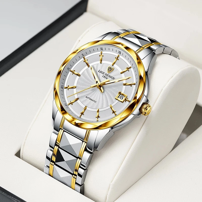 New Sapphire Glass Automatic Mechanical Watch Luxury Tungsten Steel 50m Waterproof Business Watch Men Watches
New Sapphire Glass Automatic Mechanical Watch Luxury Tungsten Steel 50m Waterproof Business Watch Men Watches