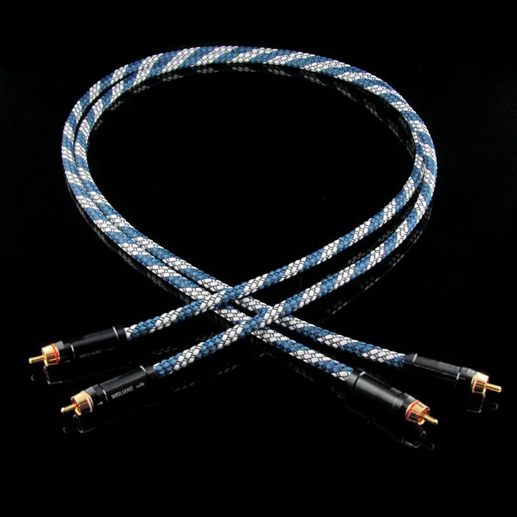 Настольный аудиосигнальный кабель RCA 5N из бескислородной меди с высокой