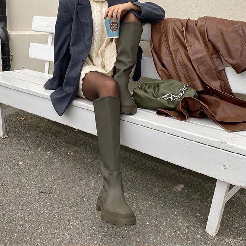 2022 Trend Fashion Sexy Women Long Boots Mid-calf Platform Square Heel Thick Sole Round Quality Leather Zip Ladies Shoes Modern
2022 Trend Fashion Sexy Women Long Boots Mid-calf Platform Square Heel Thick Sole Round Quality Leather Zip Ladies Shoes Modern
