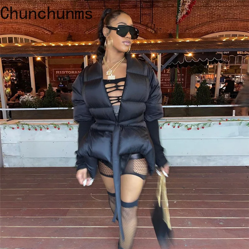 2021 Winter Lace Up Thicken Warm Cotton Padded Parkas Fashion Solid Casual Snow Wear Coats Solid Slim Jackets Woman Clothing Y2K
2021 Winter Lace Up Thicken Warm Cotton Padded Parkas Fashion Solid Casual Snow Wear Coats Solid Slim Jackets Woman Clothing Y2K