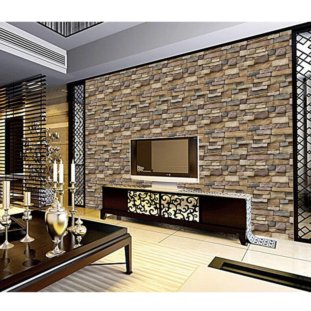 Stone Brick Wallpaper, 3D Effect PVC Peel and Stick Wallpaper for Living Room/ Restaurant/ Studio Decor -39.37 x 17.72 inch
Stone Brick Wallpaper, 3D Effect PVC Peel and Stick Wallpaper for Living Room/ Restaurant/ Studio Decor -39.37 x 17.72 inch