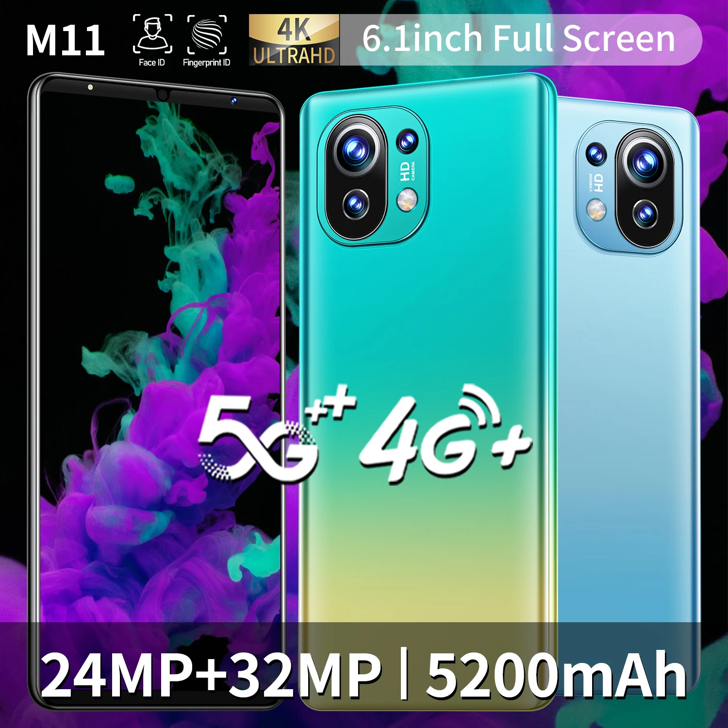 M11 6.1 Global Version Smartphone Global Unlock HD 8G+256GB Android 5200mAh Big Battery Cell Phone 24+32MP Camera Cellphone
M11 6.1 Global Version Smartphone Global Unlock HD 8G+256GB Android 5200mAh Big Battery Cell Phone 24+32MP Camera Cellphone