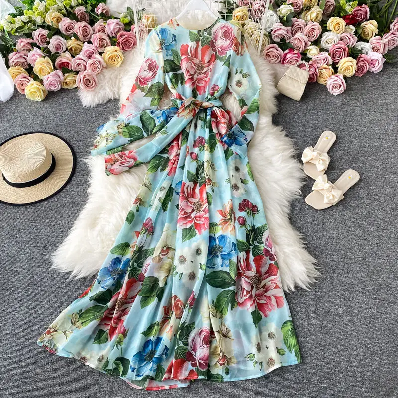 Vintage Chiffon Dress Women Clothes Elegant Casual Print Long Dress Female Streetwear High Waist A-Line Dresses Vestidos Q5282
Vintage Chiffon Dress Women Clothes Elegant Casual Print Long Dress Female Streetwear High Waist A-Line Dresses Vestidos Q5282