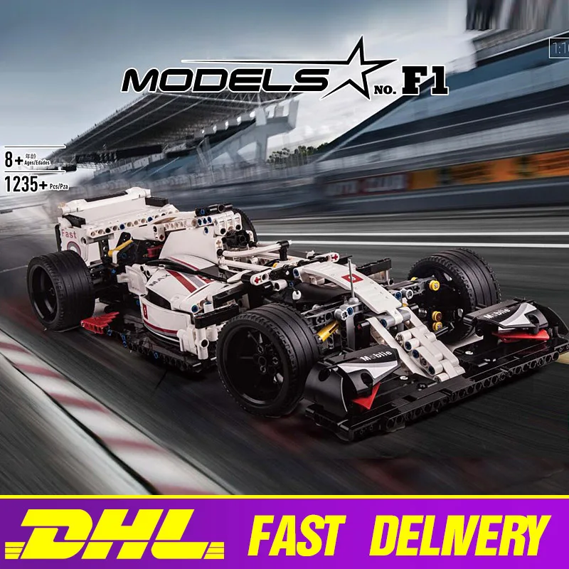 Форма KING 13117 Technic RC F1 гоночный автомобиль строительные блоки кирпичи образование