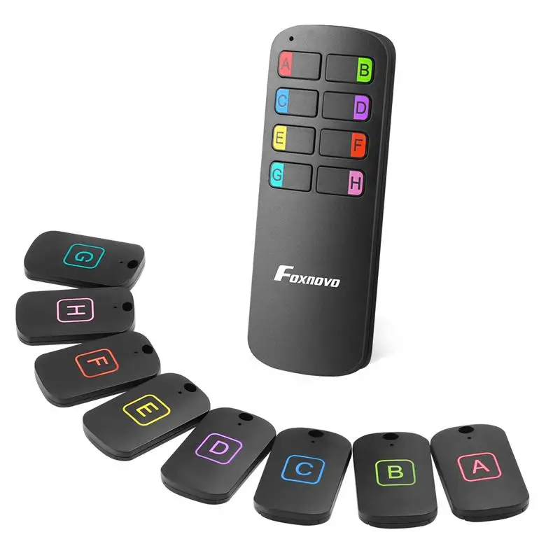 Anti-lost Wireless Key Finder Locator Remote Control Tracker Alarm Keychain Locator Wallet Tracker Transmitter 8 Receivers
Anti-lost Wireless Key Finder Locator Remote Control Tracker Alarm Keychain Locator Wallet Tracker Transmitter 8 Receivers