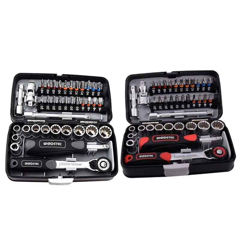 WISRETEC 38Pcs Mini Ratchet Wrench Set 1/4 Socket Screwdriver Head Hex Trox Slot Bit Bike Repair Handle Tools
WISRETEC 38Pcs Mini Ratchet Wrench Set 1/4 Socket Screwdriver Head Hex Trox Slot Bit Bike Repair Handle Tools