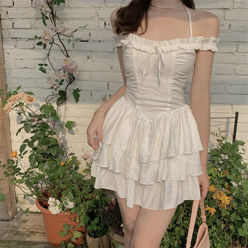 2022 Summer Kawaii Party Strap Dress Women Casual Holiday Beach Sexy Mini Dress Designer Ruffles Sweet Princess Fairy Dress Y2K
2022 Summer Kawaii Party Strap Dress Women Casual Holiday Beach Sexy Mini Dress Designer Ruffles Sweet Princess Fairy Dress Y2K