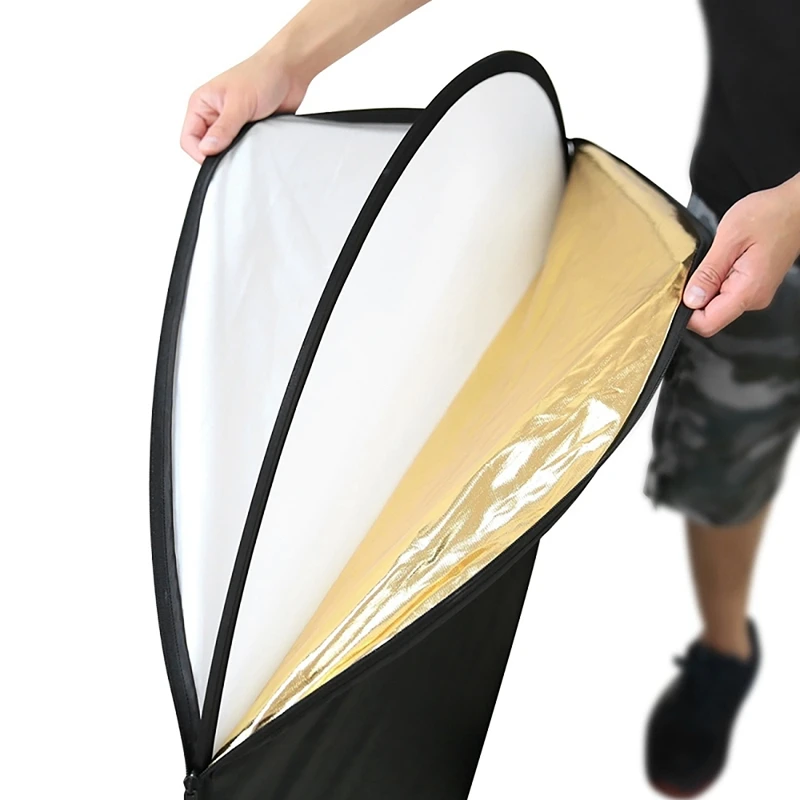 PULUZ Photo Reflector 110cm Gold/Silver/White/Black/Soft Light 5 in 1 Foldable Portable Photo Reflector
PULUZ Photo Reflector 110cm Gold/Silver/White/Black/Soft Light 5 in 1 Foldable Portable Photo Reflector