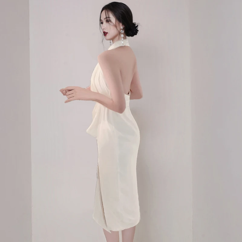 Halter Summer Dress Office Ladies High Waist Dresses Women Robes Back Hollow Out Hem Split Sexy Party Dress TA981
Halter Summer Dress Office Ladies High Waist Dresses Women Robes Back Hollow Out Hem Split Sexy Party Dress TA981