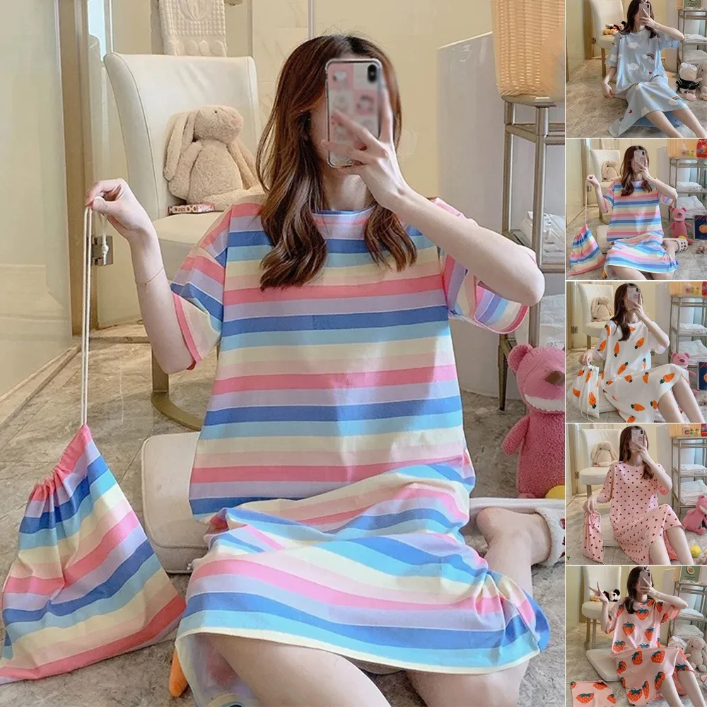 New Nightdress Women Sexy Cotton Soft Short Sleeve Cartoon Print Sleepdress Nightwear Loungewear Pajamas Plus Size
New Nightdress Women Sexy Cotton Soft Short Sleeve Cartoon Print Sleepdress Nightwear Loungewear Pajamas Plus Size