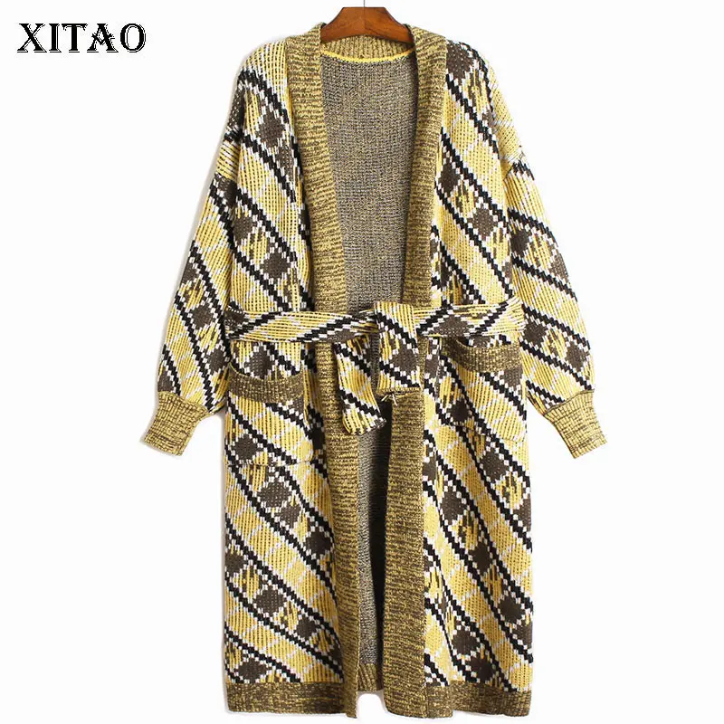 XITAO Женский трикотажный кардиган контрастных цветов, осень 2021, Новое поступление, модные повседневные кружевные универсальные свободные ср... 
XITAO Женский трикотажный кардиган контрастных цветов, осень 2021, Новое поступление, модные повседневные кружевные универсальные свободные ср...