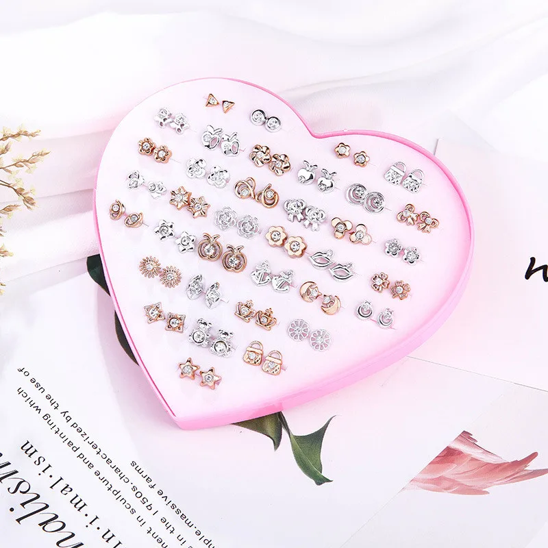 Hot sell Multi style Colorful Earring Set Animal Heart Moon Geometric Crystal For Women Girls Stud Ear Jewelry Gifts 36 Pairs
Hot sell Multi style Colorful Earring Set Animal Heart Moon Geometric Crystal For Women Girls Stud Ear Jewelry Gifts 36 Pairs