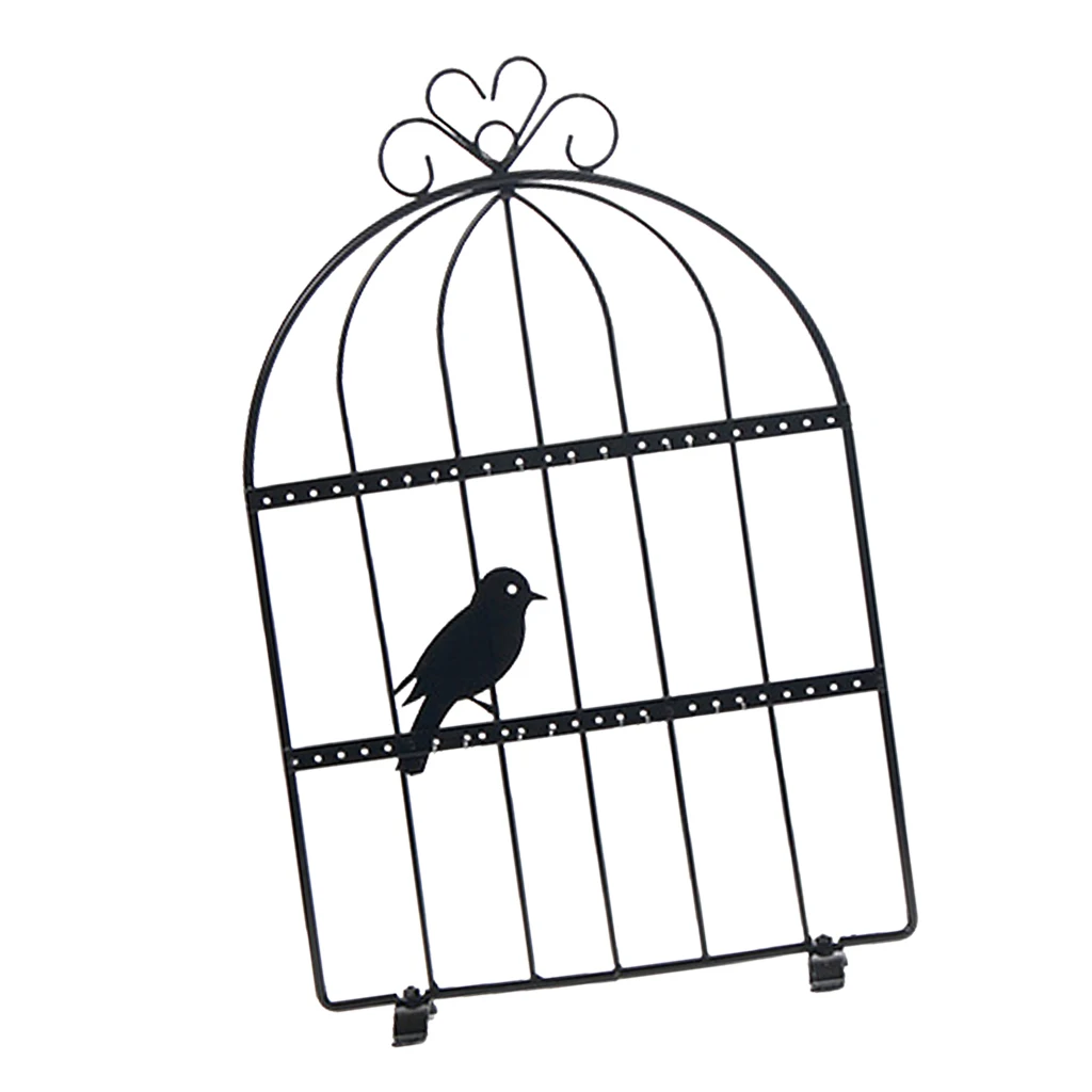 2-Panel Bird-cage Earring Display Holder Necklace Organizer Standing Rack Jewelry Holder
2-Panel Bird-cage Earring Display Holder Necklace Organizer Standing Rack Jewelry Holder