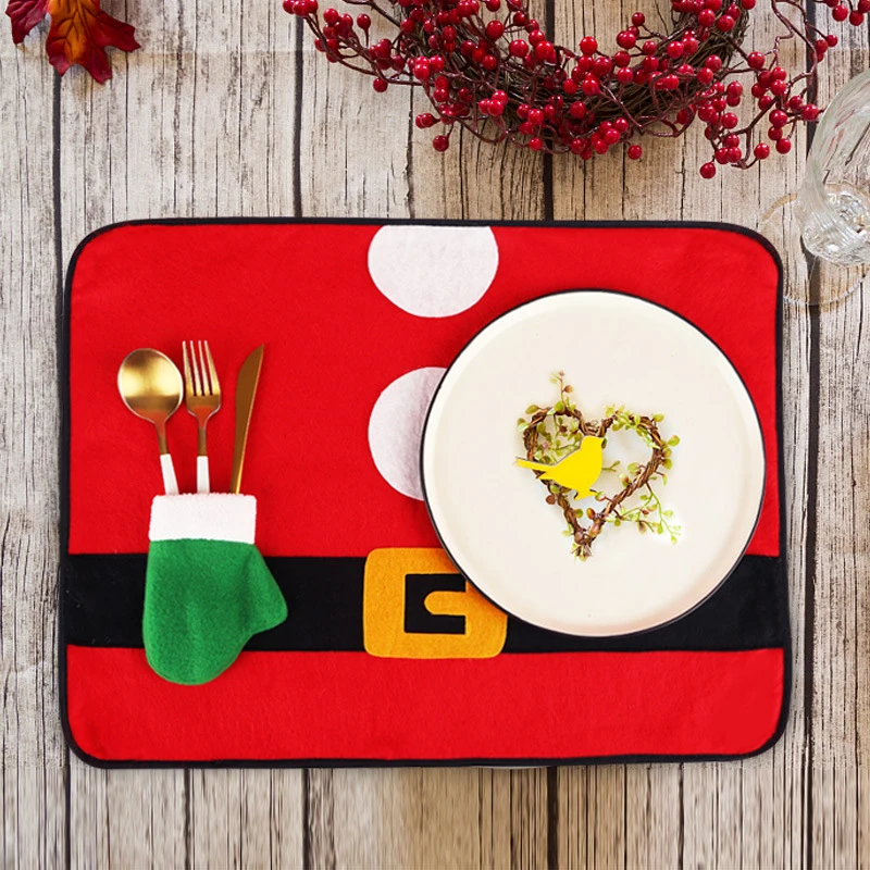 Non-woven Christmas Placemat, Christmas knife and fork Mat, Hotel Christmas Tableware Decoration Home Party Dinner Decoration
Non-woven Christmas Placemat, Christmas knife and fork Mat, Hotel Christmas Tableware Decoration Home Party Dinner Decoration