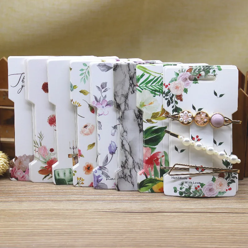 50 шт мульти-Стиль Бумага заколка для волос Card11.5 * 6 5 см DIY спасибо под мрамор Стиль