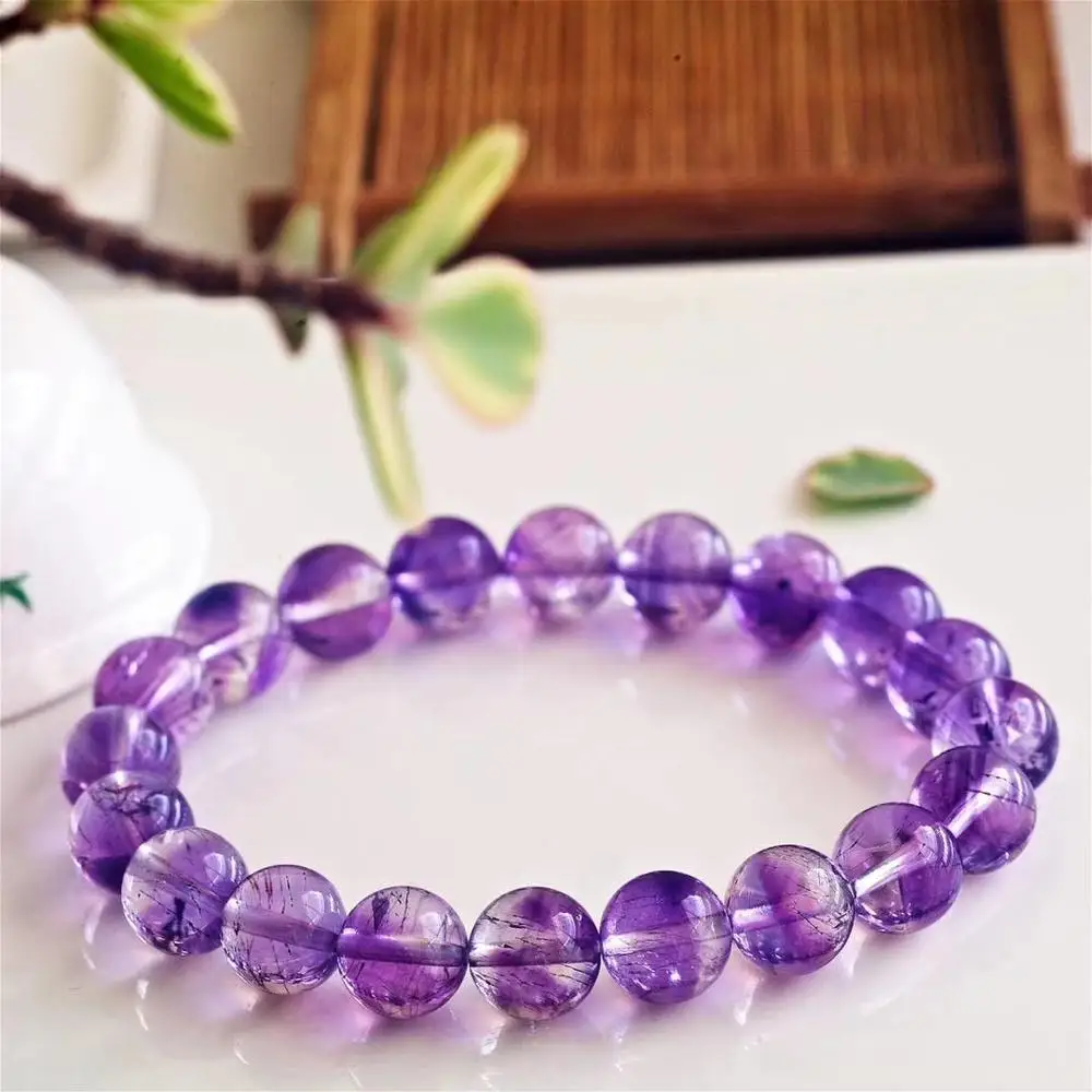 Natural Purple Rutilated Quartz Super Seven 7 Round Beads Bracelet 9.6mm Purple Super 7 Jewelry Women Men AAAAAA
Natural Purple Rutilated Quartz Super Seven 7 Round Beads Bracelet 9.6mm Purple Super 7 Jewelry Women Men AAAAAA
