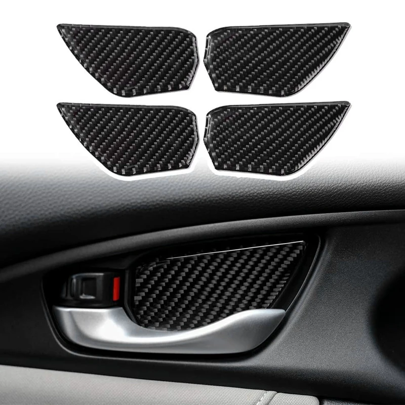 Carbon Fiber Inner Door Handle Trims Door Wrist Decoration Cover for Honda Civic Sedan Hatchback Coupe Type R 2016-2021
Carbon Fiber Inner Door Handle Trims Door Wrist Decoration Cover for Honda Civic Sedan Hatchback Coupe Type R 2016-2021