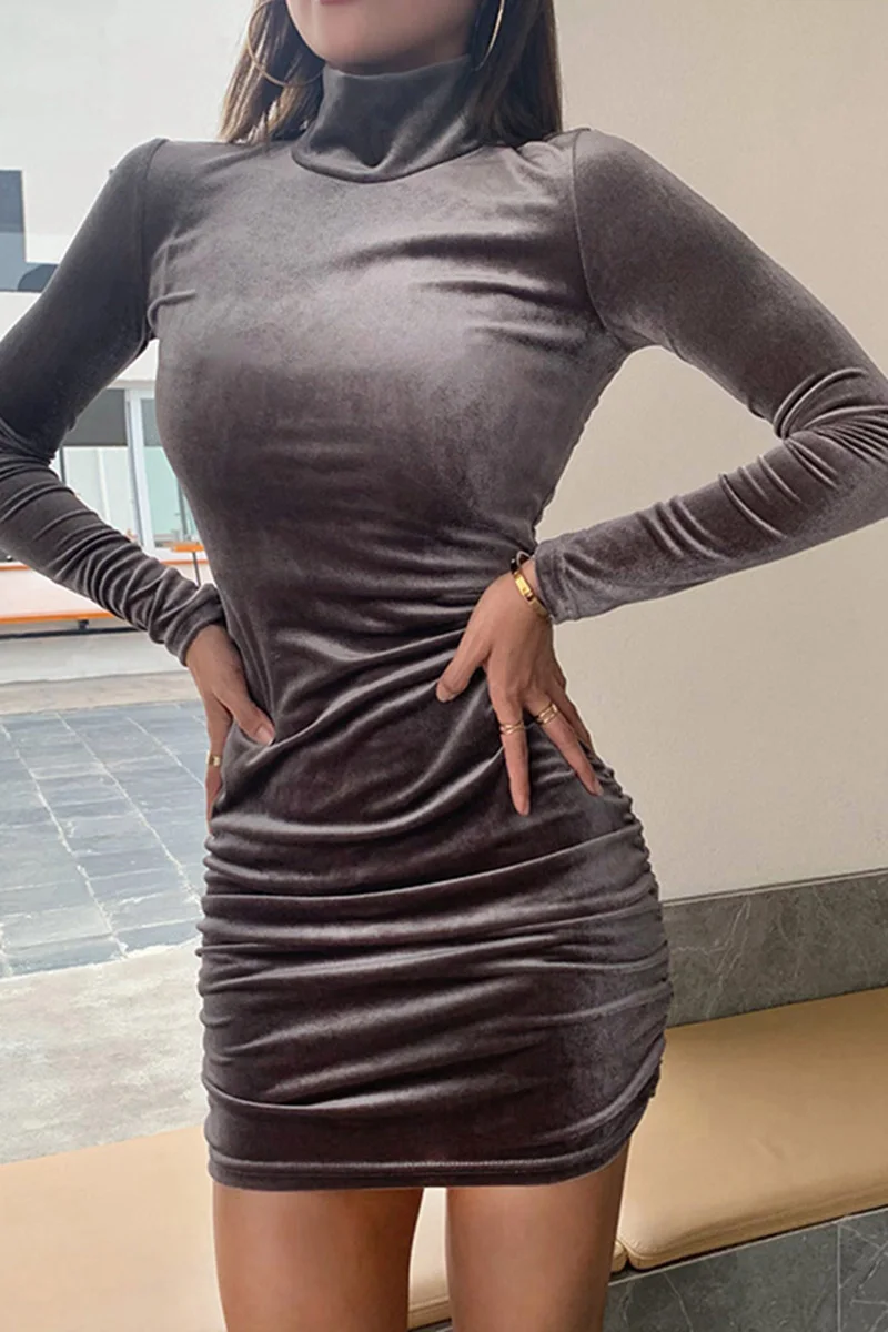 Instahot high collar suede fashion dress women's ins slim long sleeve solid color versatile skirt
Instahot high collar suede fashion dress women's ins slim long sleeve solid color versatile skirt