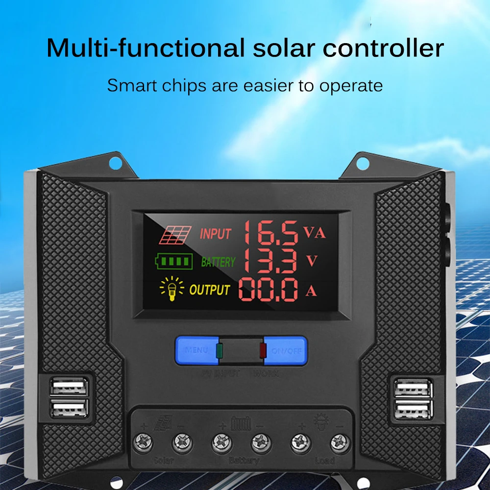 Onever Four USB Charging Ports 50A Multifunctional Solar Controller 12V/24V Photovoltaic System Power Generation Car Accessory
Onever Four USB Charging Ports 50A Multifunctional Solar Controller 12V/24V Photovoltaic System Power Generation Car Accessory