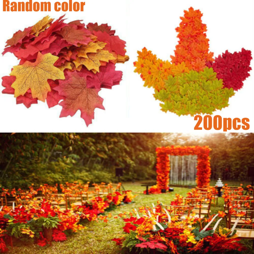 200PC Color Mixing Artificial Maple Leaf Autumn Fake Leaves Crafts Wedding XMAS Party For Craft Home Decoration
200PC Color Mixing Artificial Maple Leaf Autumn Fake Leaves Crafts Wedding XMAS Party For Craft Home Decoration