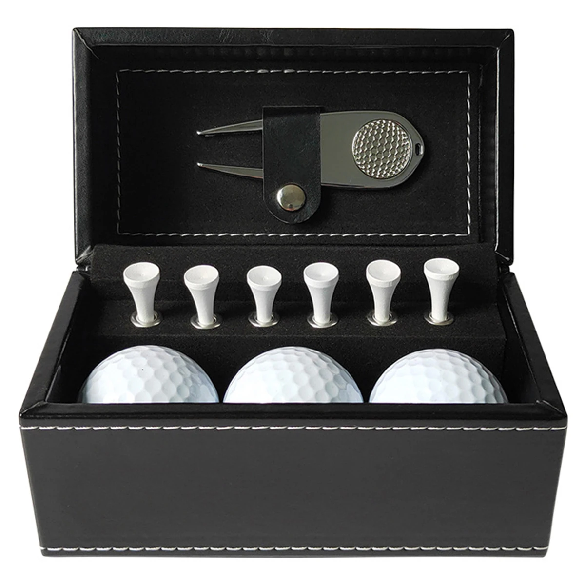 Golf Gift Set Golf Balls Divot Repair Tool 2-1/8inch Golf Tees with Leather BoxGolf Gift Set
Golf Gift Set Golf Balls Divot Repair Tool 2-1/8inch Golf Tees with Leather BoxGolf Gift Set
