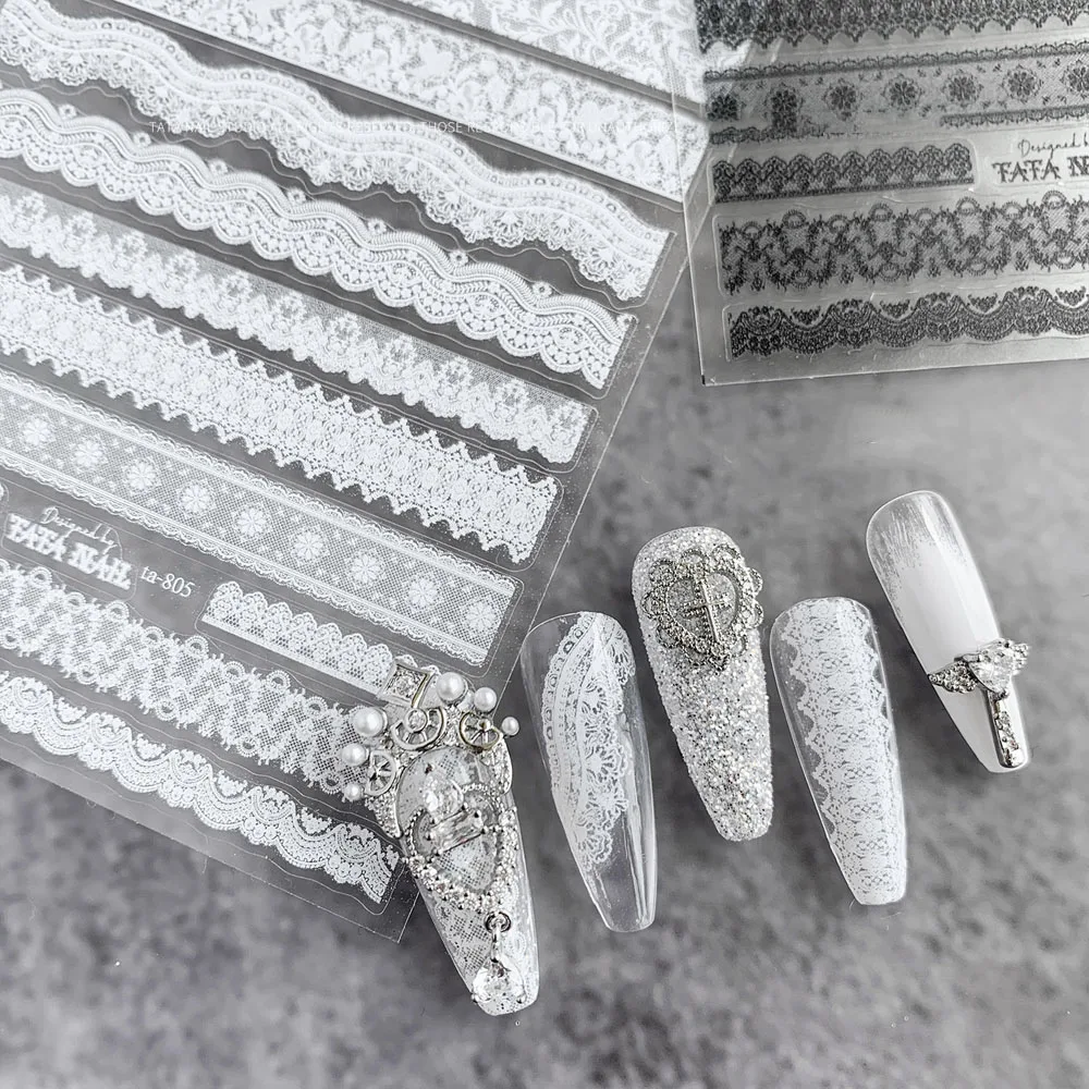 Japanese Nail Art Stickers New Thin and Tough Japanese Lace 3D Nail Art Stickers Wedding Nail Art Lace Nail Art Decoration
Japanese Nail Art Stickers New Thin and Tough Japanese Lace 3D Nail Art Stickers Wedding Nail Art Lace Nail Art Decoration