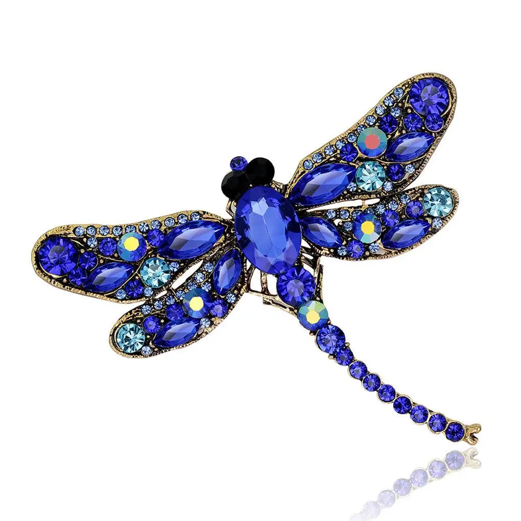 Vintage Crystal Dragonfly Brooches for Women Coat Accessories Jewelry Cute Big Insect Brooch Pin Fashion Dress
Vintage Crystal Dragonfly Brooches for Women Coat Accessories Jewelry Cute Big Insect Brooch Pin Fashion Dress