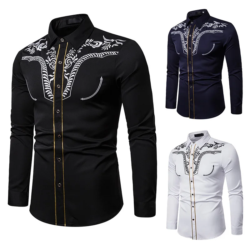 Men's new fashion personality leisure business long sleeve creative embroidery flower shirt wedding best man men shirt joker
Men's new fashion personality leisure business long sleeve creative embroidery flower shirt wedding best man men shirt joker