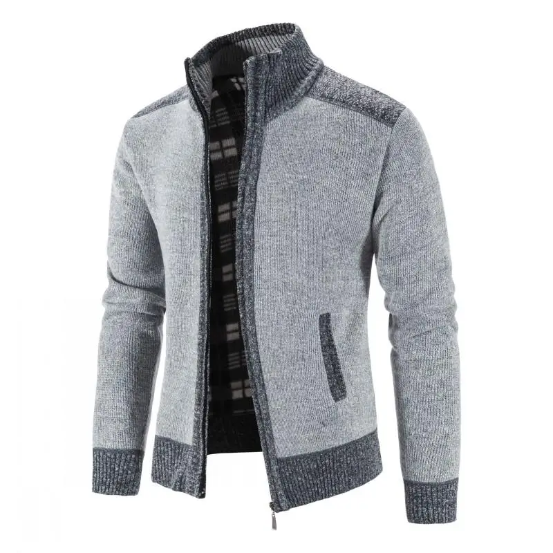 New Men Knitted Sweater Jacket Men's Sweater Coat Fashion Patchwork Cardigan Slim Fit Stand Collar Thick Warm Cardigan Coats
New Men Knitted Sweater Jacket Men's Sweater Coat Fashion Patchwork Cardigan Slim Fit Stand Collar Thick Warm Cardigan Coats