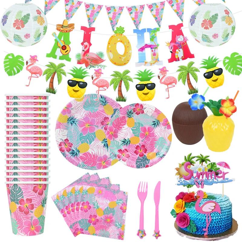 Hawaii Party Flower Disposable Tableware Sets Paper Plates Napkin For Luau Aloha Pink Flamingo Summer Wedding Party Decor Banner
Hawaii Party Flower Disposable Tableware Sets Paper Plates Napkin For Luau Aloha Pink Flamingo Summer Wedding Party Decor Banner