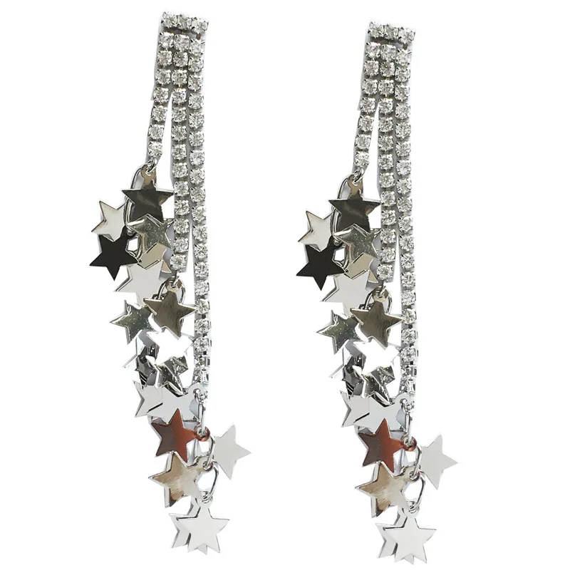 S925 Needle Korean Earrings Temperament Shining Crystal Star Earrings Long Tassel Earrings Women Jewelry Best Gifts 
S925 Needle Korean Earrings Temperament Shining Crystal Star Earrings Long Tassel Earrings Women Jewelry Best Gifts