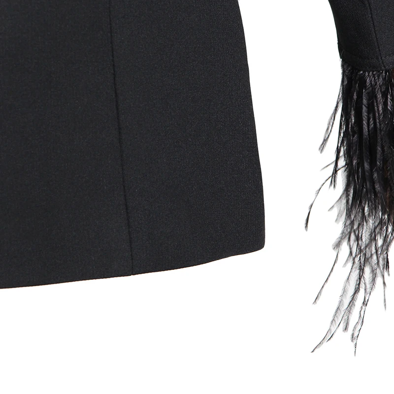 SISPELL Patchwork Feather Women's Blazer Dress Lapel Collar Long Sleeve High Waist With Belt For Female Sexy Dress 2020 Fashion
SISPELL Patchwork Feather Women's Blazer Dress Lapel Collar Long Sleeve High Waist With Belt For Female Sexy Dress 2020 Fashion