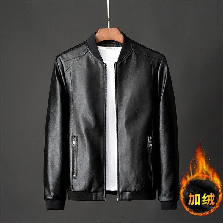 Leather Jacket Men's Plush Thickened Jacket Middle-aged and Elderly Baseball Jacket Leather Casual Waist Jacket Brand Men's Wear
Leather Jacket Men's Plush Thickened Jacket Middle-aged and Elderly Baseball Jacket Leather Casual Waist Jacket Brand Men's Wear