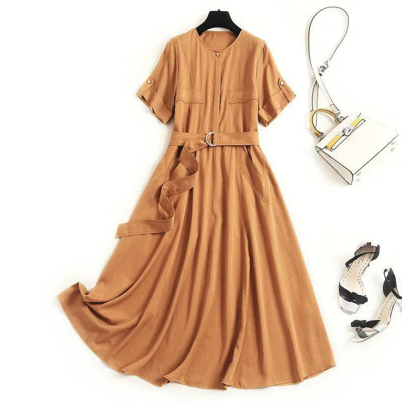 Elegant Solid Dress 2020 Summer New Trendy Fashion Short Sleeve Casual Aline Dress Female Vestidos
Elegant Solid Dress 2020 Summer New Trendy Fashion Short Sleeve Casual Aline Dress Female Vestidos