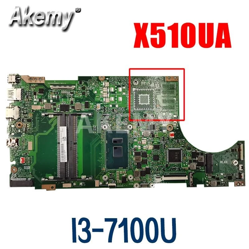 Akemy X510UA X510UAR Mainboard For ASUS X510UN X510UQ X510UQK X510UNR X510U Laotop Motherboard W/ I3-7100U
Akemy X510UA X510UAR Mainboard For ASUS X510UN X510UQ X510UQK X510UNR X510U Laotop Motherboard W/ I3-7100U