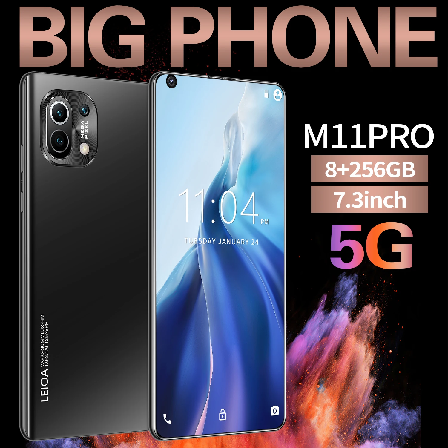 Global Version M11 Pro 7.3 Inch Smart Phone Android 10.0 8GB RAM 512GB ROM Dual Sim Unlocked Mobile Phone MTK 6799 Deca Core
Global Version M11 Pro 7.3 Inch Smart Phone Android 10.0 8GB RAM 512GB ROM Dual Sim Unlocked Mobile Phone MTK 6799 Deca Core