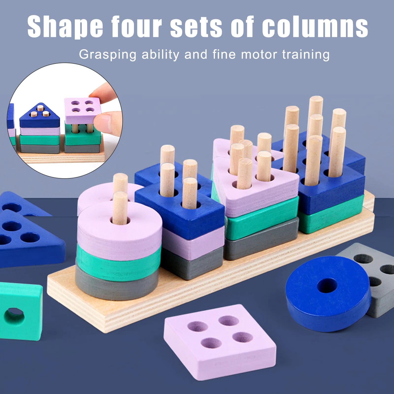 Wooden Montessori Toy Building Blocks Early Learning Educational Toys Color Shape Match Cognition Kids Toy For Boys Girl Jeux
Wooden Montessori Toy Building Blocks Early Learning Educational Toys Color Shape Match Cognition Kids Toy For Boys Girl Jeux