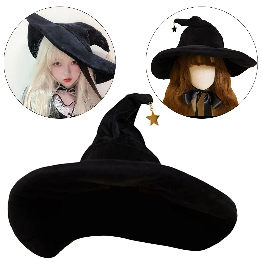 Velvet Witch Hat Cosplay Costume Accessories Witch Hat For Halloween Cosplay Christmas Costume Party Xmas New Year 2022 Gift 
Velvet Witch Hat Cosplay Costume Accessories Witch Hat For Halloween Cosplay Christmas Costume Party Xmas New Year 2022 Gift