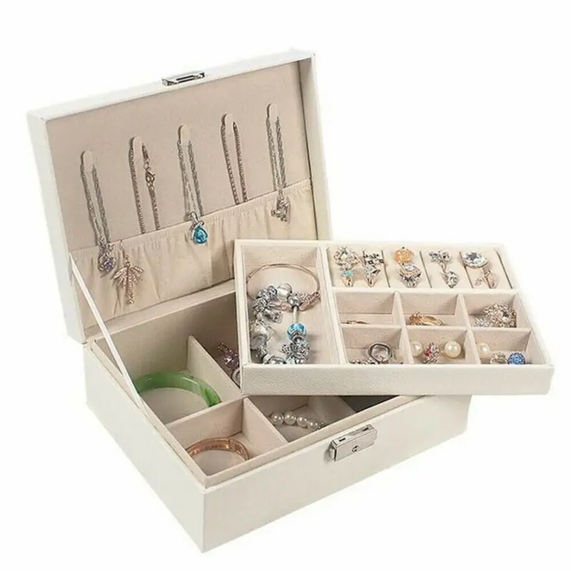 Jewelry Box Organizer Portable Travel Leather Jewellery Ornaments Case Storage
Jewelry Box Organizer Portable Travel Leather Jewellery Ornaments Case Storage