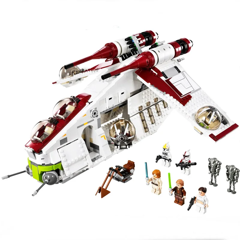 IN stock star 05041 Wars On Toy Republic Gunship Set Compatible 75021 Ship Children Educational Building Blocks DIY Bricks Toys
IN stock star 05041 Wars On Toy Republic Gunship Set Compatible 75021 Ship Children Educational Building Blocks DIY Bricks Toys