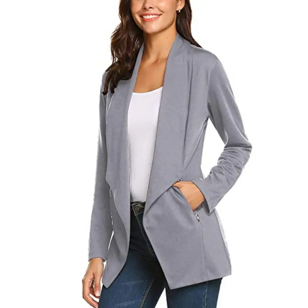 Women Formal Suits Jacket Solid Color All Match Autumn Winter Turndown Collar Cardigan Blazer for Daily Outwear 
Women Formal Suits Jacket Solid Color All Match Autumn Winter Turndown Collar Cardigan Blazer for Daily Outwear